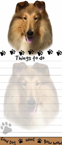 Die-Cut Tall Magnetic Notepad-Collie