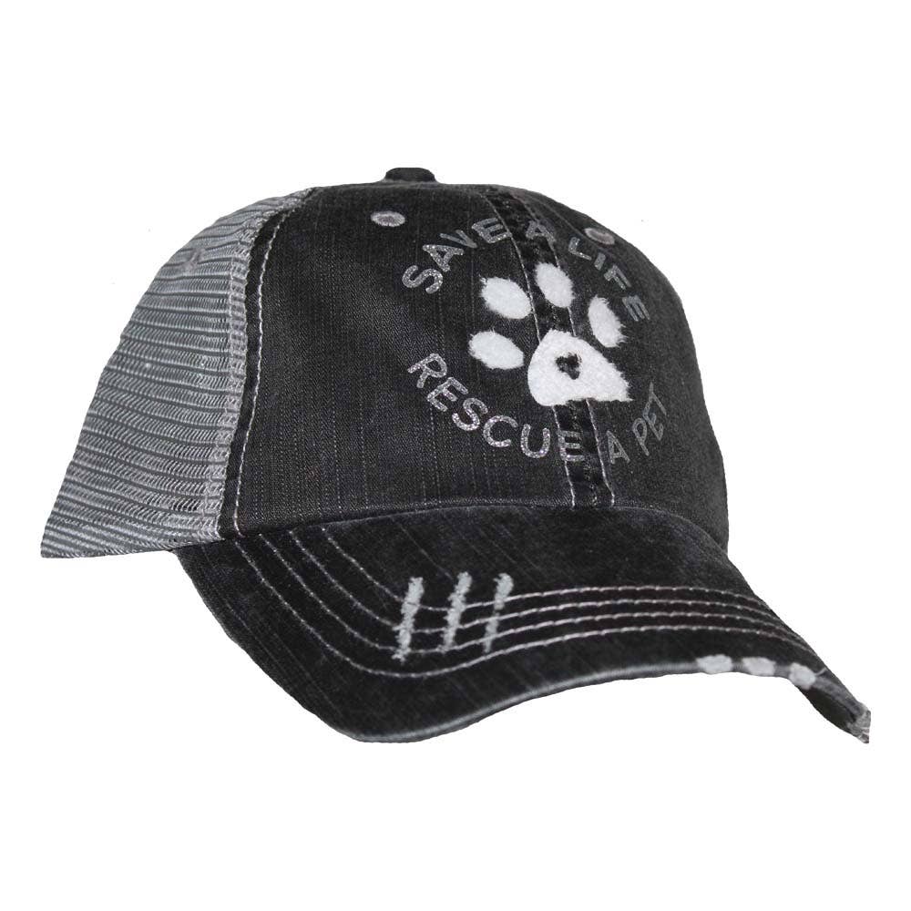 Save A Life Rescue Black and Grey Mesh Cap
