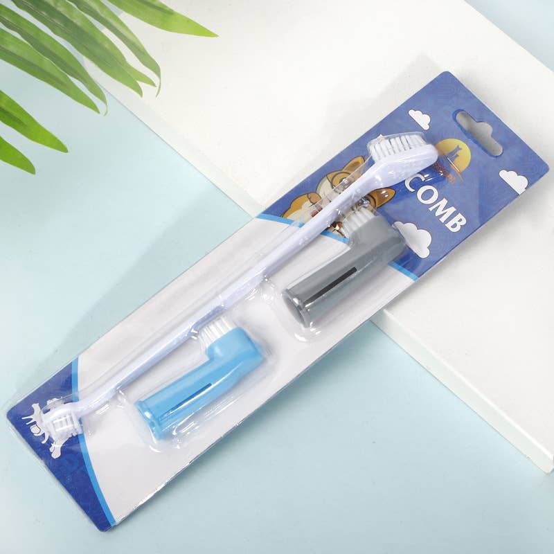 Three Piece Pet Toothbrush Cleaning Kit