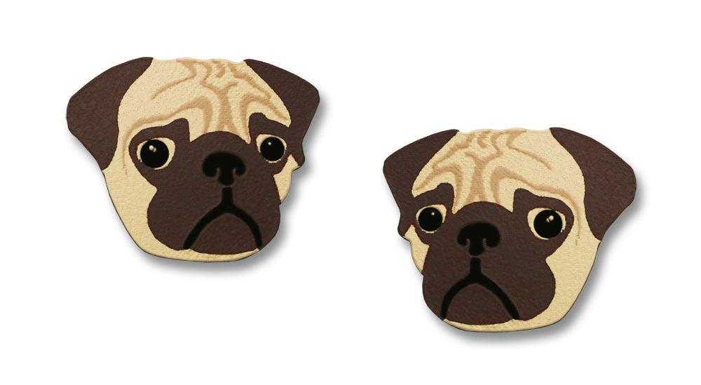 Pug Face Post Earrings