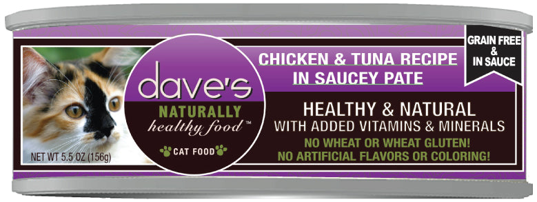 Dave's Pet Food Pate Wet Cat Food-Chicken and Tuna