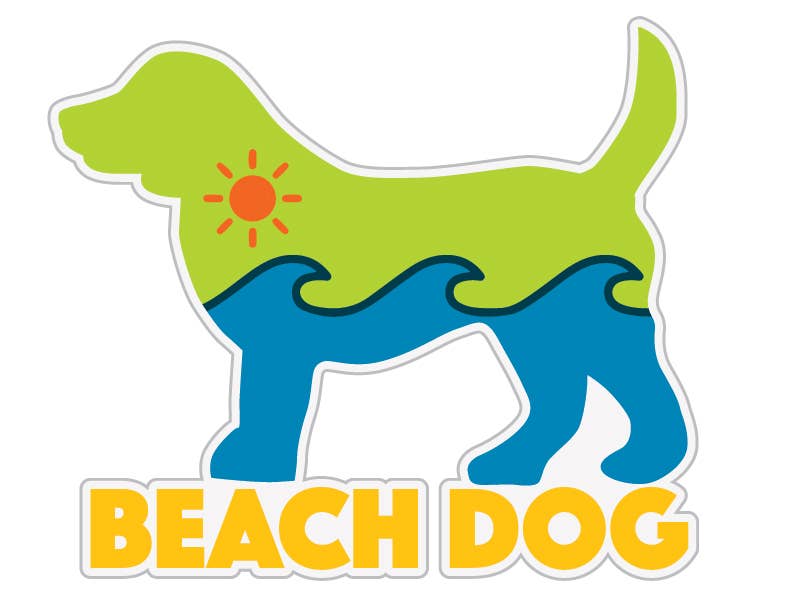 3" Decal - Beach Dog