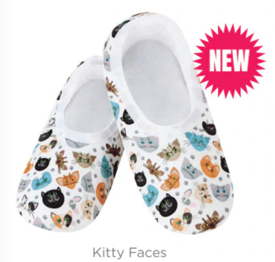 Snoozies Kitty Faces Skinnies w/Pouch