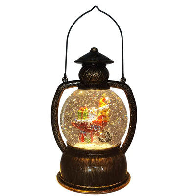 Dog Holiday Glitter Lantern 10.25" tall