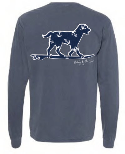 Buddy Anchor Print Long Sleeve Grey