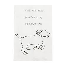 Run To Greet You Tea Towel