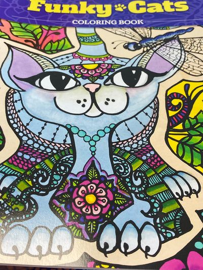 Funky Cat Coloring Book