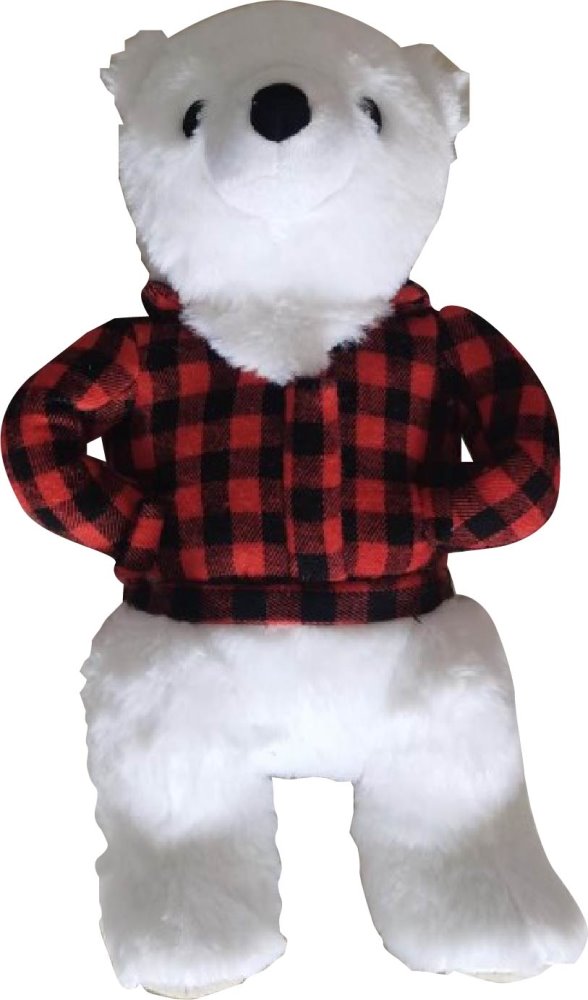 Polar Bear W/Jacket  Dog Toy 12"
