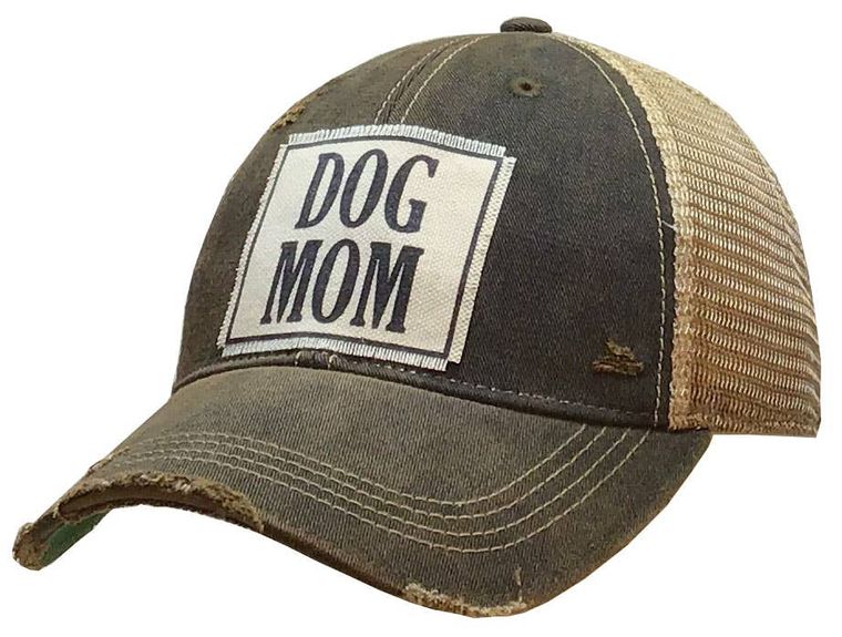 Dog Mom Distressed Trucker Cap