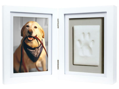 Pawprints Desk Frame and Impression Kit, White