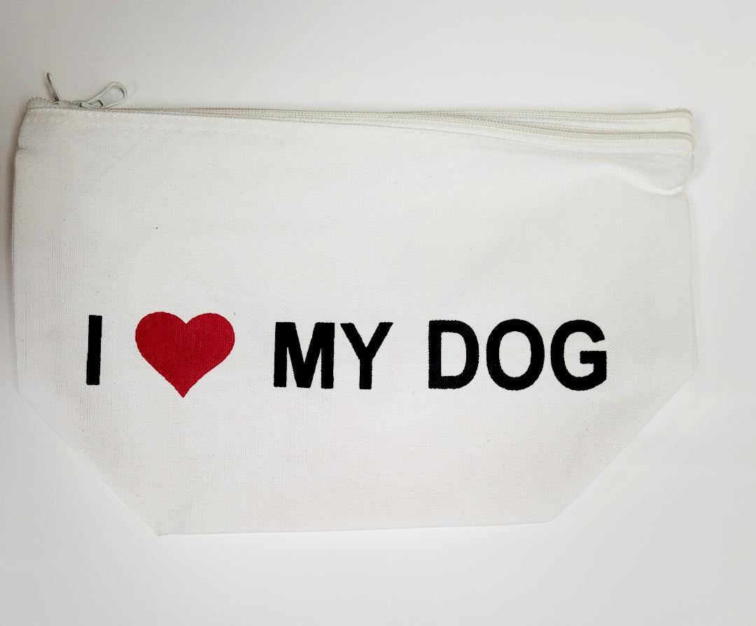 Dog Theme Canvas Makeup Bag