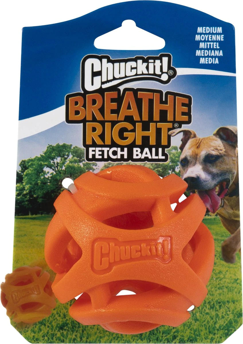 Chuckit Breathe Right Fetch Ball Dog Toy-Medium