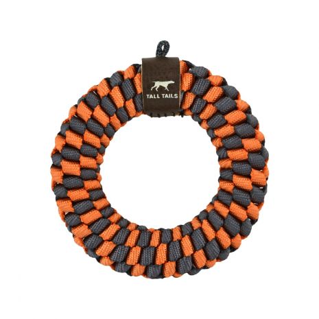 Braided Ring Dog Toy-Orange 5"