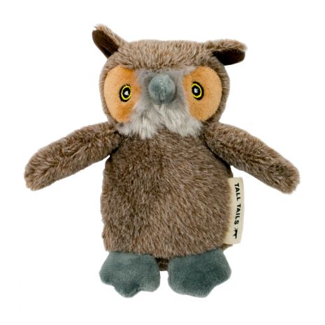 Plush Squeaker Owl Dog Toy 5"