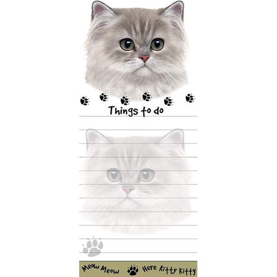 Die-Cut Tall Magnetic Notepad-Persian Cat