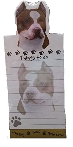 Die-Cut Tall Magnetic Notepad-Pit Bull