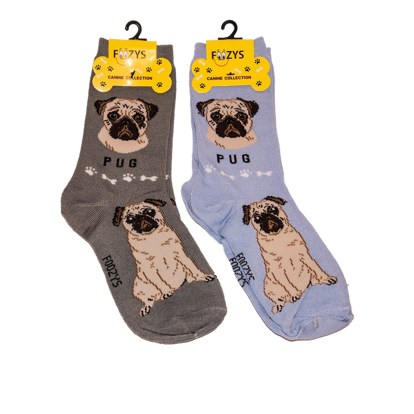 Foozys Socks-Tan Pug