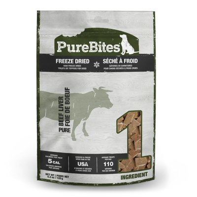 PureBites Freeze Dried Dog Trainer Treats-Beef Liver 3oz