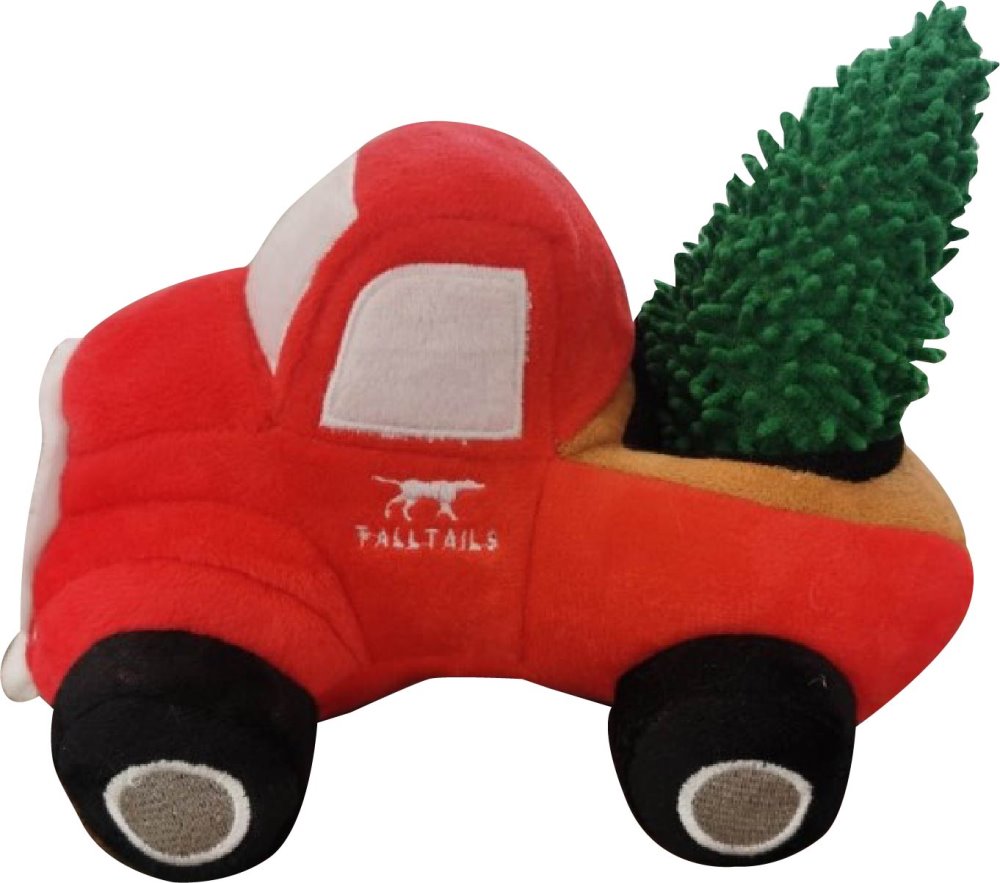 Red Truck W/Tree Dog Toy