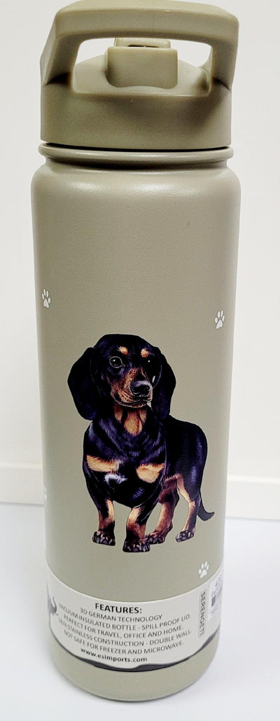 Ultimate Pet Lover Water Bottle - Dachshund Black