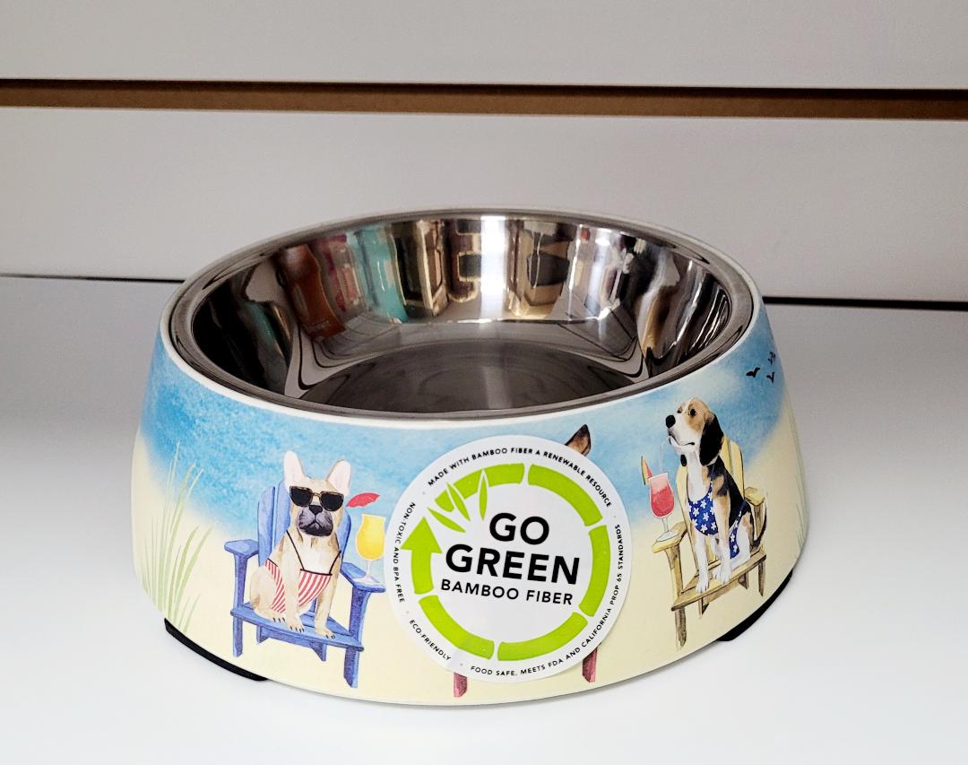 Go Green Bamboo Fiber Summer Dog Bowl