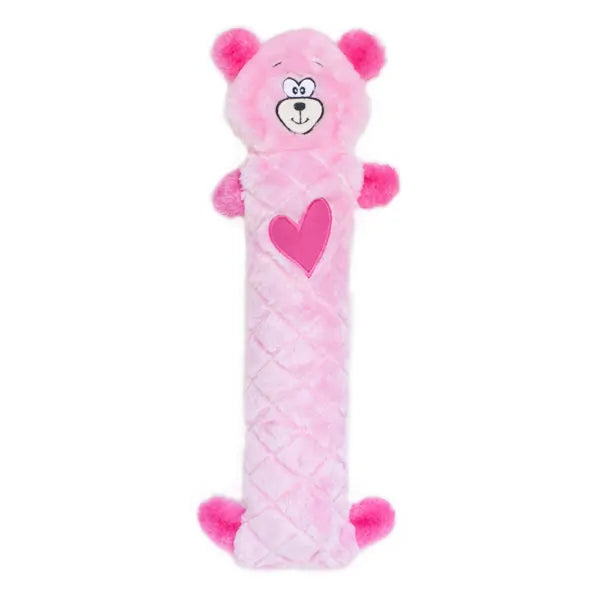 ZippyPaws Valentine Pink Bear Jigglerz Dog Toys